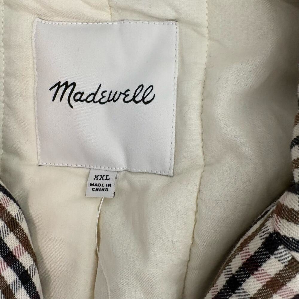 Madewell Padded Jacket Antique Cream Size XXL Double Breasted Academia New - Picture 3 of 12